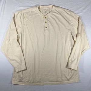 LL Bean Henley T-Shirt Mens Size XXLT XXL Tall Long Sleeve BJ21-